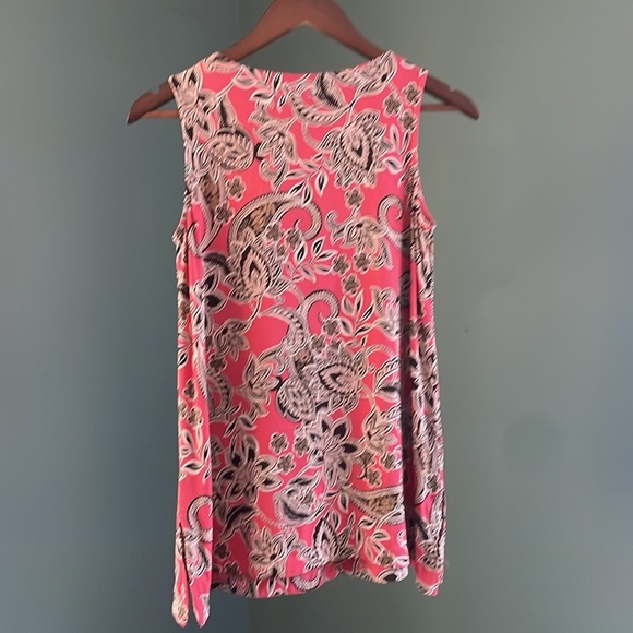 J. Jill Wherever Collection Sleeveless Pink & Black Paisley Floral Top – Size S - Picture 4 of 6